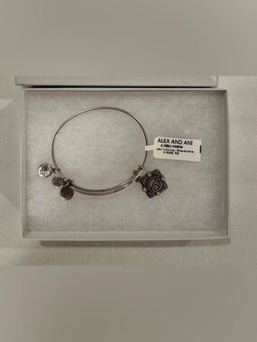 Alex and Ani Silver Grandmother Charm Expandable Bangle